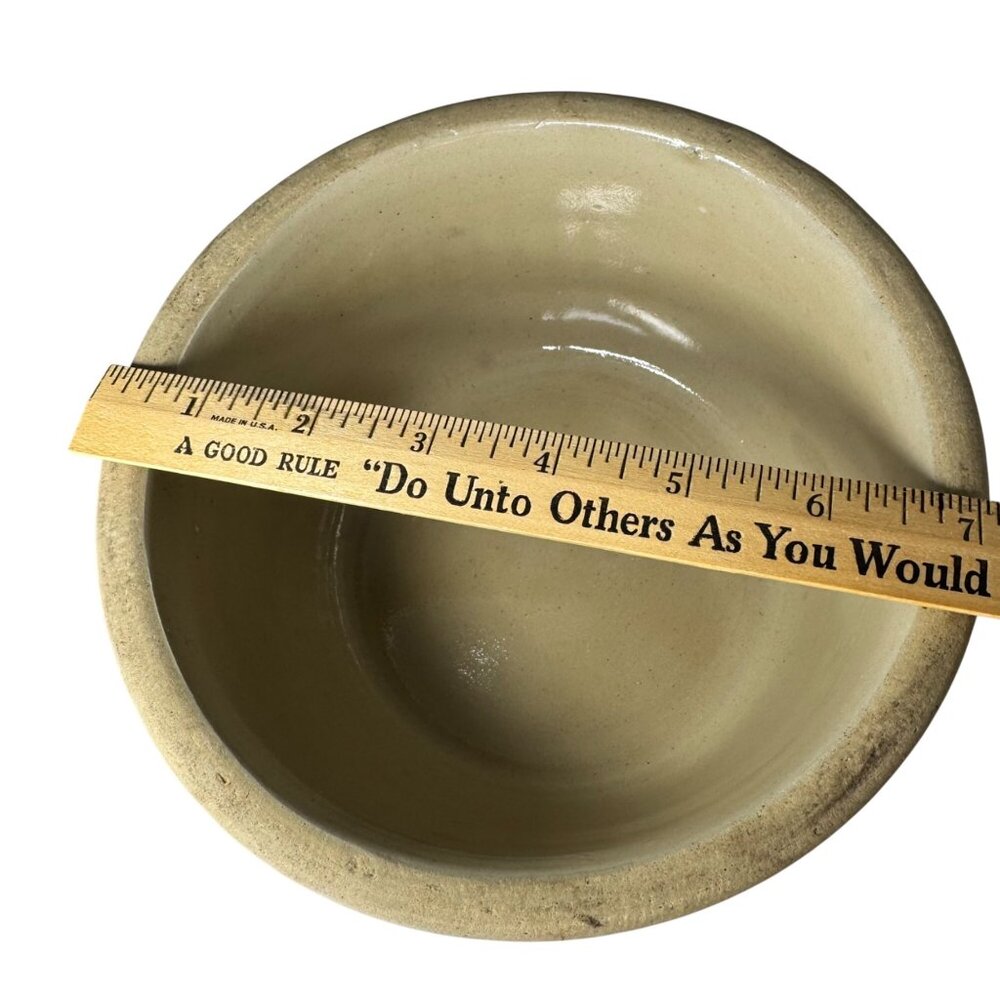 Redwing Spongeware Stoneware Bowl Speckled Vintage Ceramic 7" Diameter Crock A - Picture 7 of 12